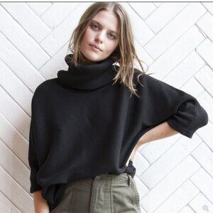 Esby Mesa Dolman Rib Turtleneck in Black